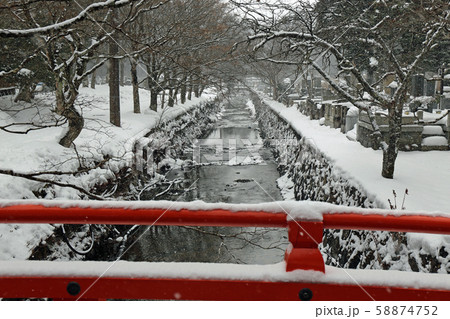 冬の高野山参道 58874752