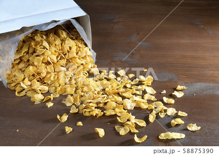 Generic cereal box on the table 58875390