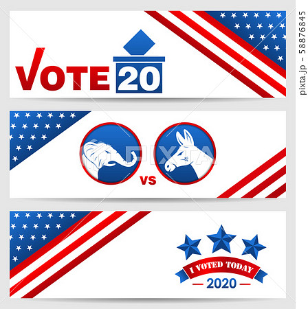 Presidential Election 0f USA 2020. Vote, Voting. Set American Advertising Banners Presidential Election 0f USA 2020. Vote, Voting. Set American Advertising Banners 58876845