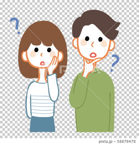 Young couple couple worried 58878478
