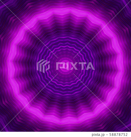 Neon circle background in purple tones . Kaleidoscopic pattern. Futuristic mandala. 58878752