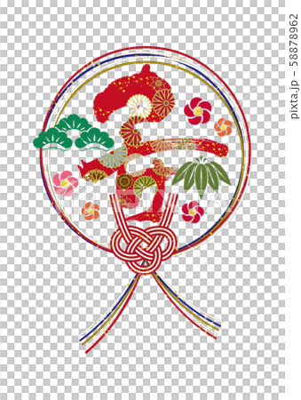 新年賀卡的水木材料 58878962