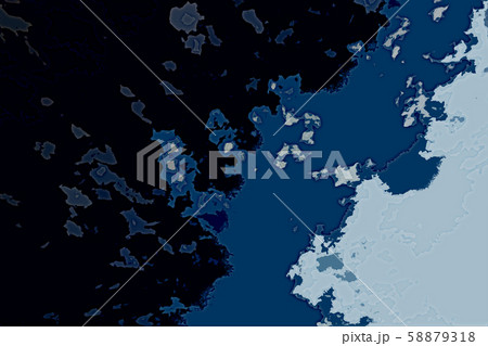 White and blue background texture. Abstract map with north shoreline, sea, ocean, ice, mountains, clouds. The surface of fantasy planet. Bird's-eye view. White and blue background texture. Abstract map with north shoreline, sea, ocean, ice, mountains, clouds. The surface of fantasy planet. Bird's-eye view. 58879318