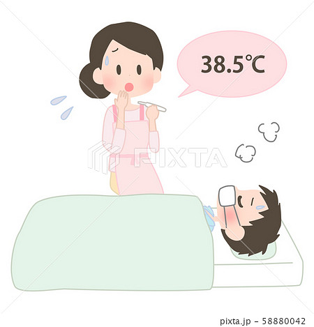 子供の発熱 看病 焦る 子供の発熱 看病 焦る 58880042