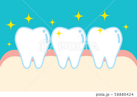 健康な歯のキャラクターのイラスト Illustration Of Healthy Teethのイラスト素材