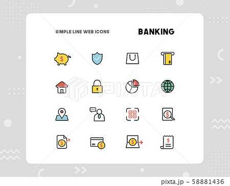 アイコン 金融 銀行 58881436