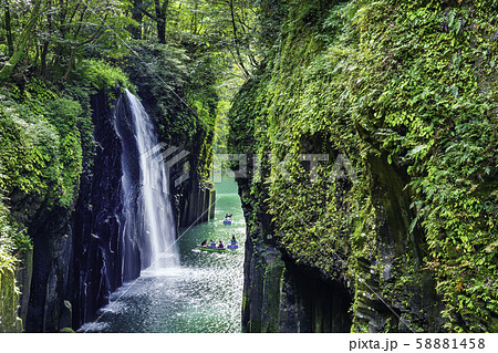 宮崎の絶景 美しい高千穂峡の写真素材 [58881458] - PIXTA