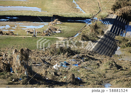 令和元年台風19号多摩川　丸子橋 58881524