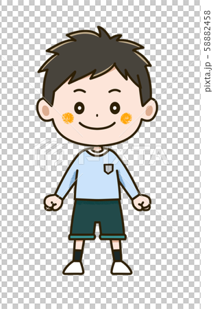 Boy pose illustration Boy pose illustration 58882458