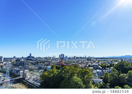 【東京都】町田市役所から見た街並み 58882539