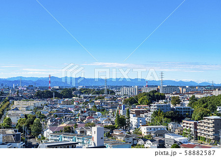 【東京都】町田市役所から見た街並み 58882587