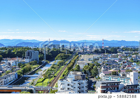 【東京都】町田市役所から見た街並み 58882588