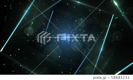 Blue virtual abstract background space tunnel with neon line lights 58883231
