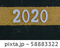 Road background with numbers 2020 ,Happy new yaer 58883322