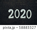 Road background with numbers 2020 ,Happy new yaer 58883327