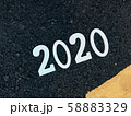 Road background with numbers 2020 ,Happy new yaer 58883329