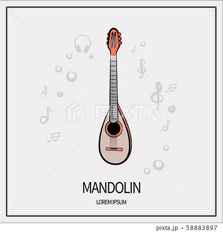 mandolin isolated icon 58883897