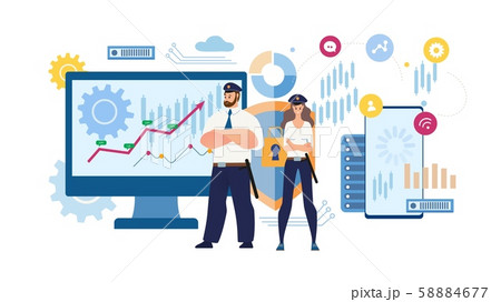 Financial Data Protection Flat Vector Concept Financial Data Protection Flat Vector Concept 58884677