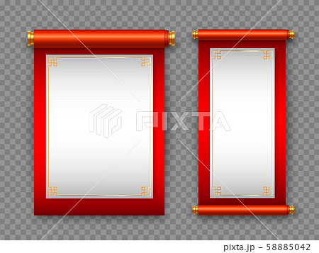 Chinese scrolls in traditional style. Chinese scrolls in traditional style. 58885042