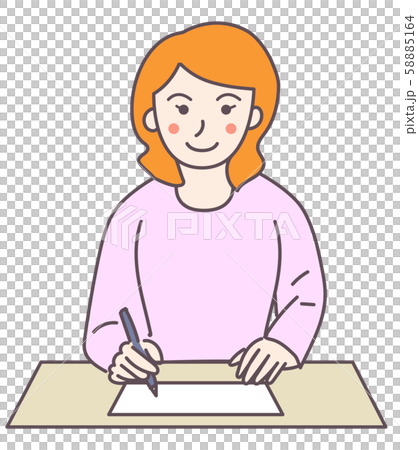 Female smile test Female smile test 58885164