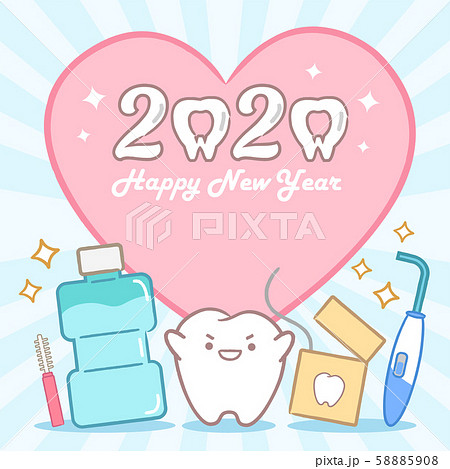 cartoon tooth hold 2020 58885908
