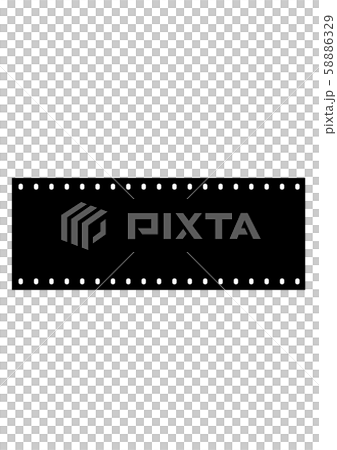 フィルムの素材イラスト 1 アナログフィルムネガ フィルムの素材イラスト 1 アナログフィルムネガ 58886329