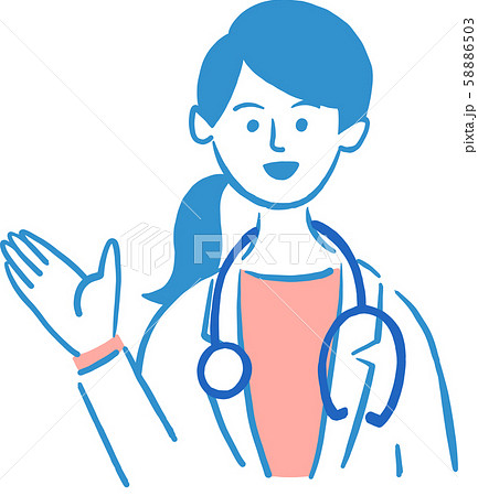 女医 解説　シンプル 58886503