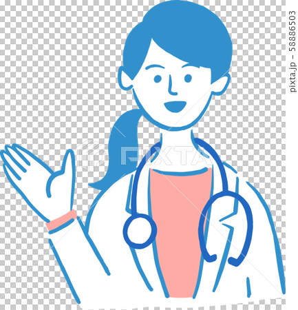 女医 解説　シンプル 58886503