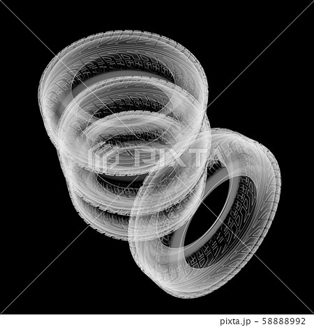 Car wheels X-Ray style Car wheels X-Ray style 58888992