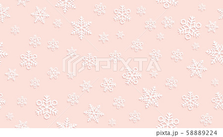 シームレスな雪の立体結晶パターン シームレスな雪の立体結晶パターン 58889224