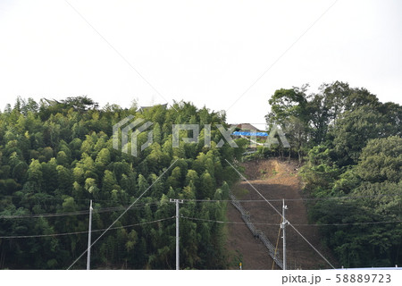 消えゆく南山城跡遠望 岡山県倉敷市 消えゆく南山城跡遠望 岡山県倉敷市 58889723