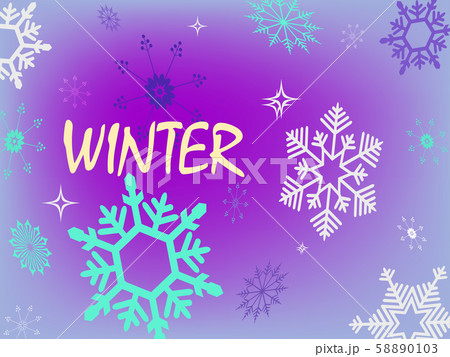 Christmas purple delicate background with a set of randomly drawn beautiful snowflakes 58890103
