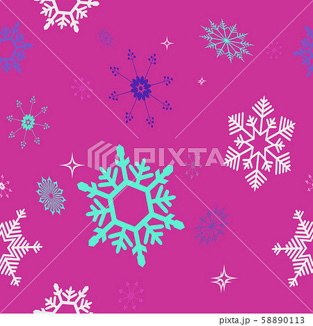 Christmas seamless red background with a set of randomly drawn beautiful snowflakes Christmas seamless red background with a set of randomly drawn beautiful snowflakes 58890113