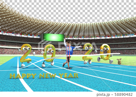 New Year's card material 2020_7a_gold synthetic sample 58890482