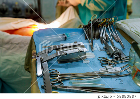 Surgical instruments in operating room Surgical instruments in operating room 58890887
