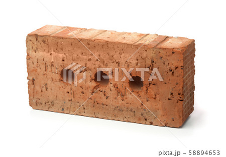 Rough red clay  brick 58894653