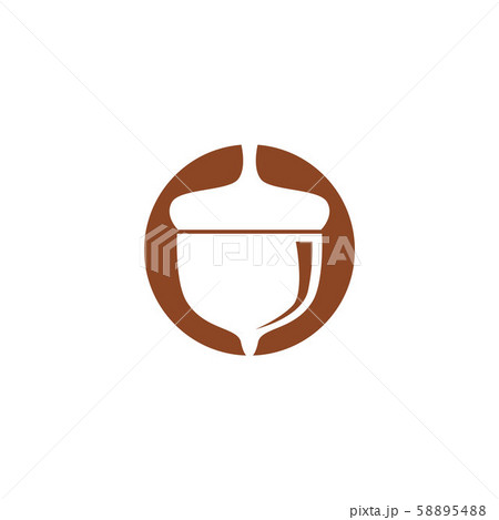 Acorn logo ilustration vector template 58895488