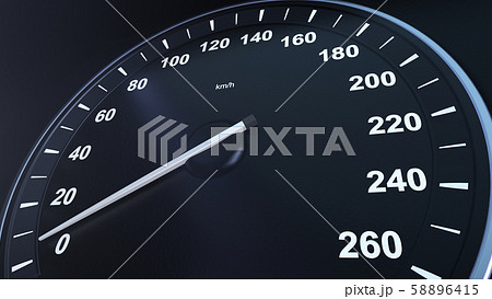3d render Car Speedometer Macroplane Gaining Speed 3d render Car Speedometer Macroplane Gaining Speed 58896415
