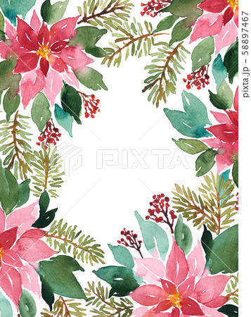Christmas floral arrangement template of Christmas floral arrangement template of 58897467