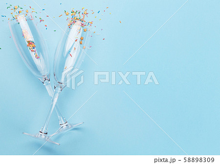 Champagne glasses greeting card template Champagne glasses greeting card template 58898309