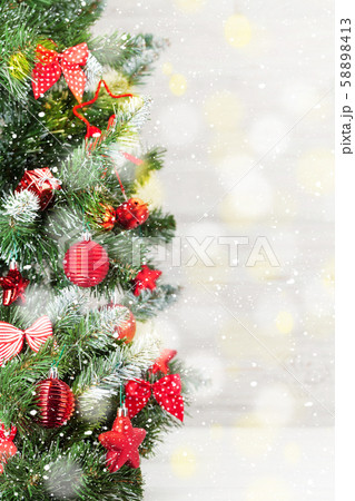 Christmas greeting card with fir tree 58898413