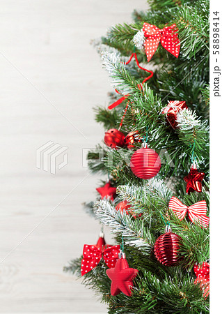 Christmas greeting card with fir tree 58898414