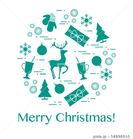 New Year 2020 Merry Christmas Santa's reindeer 58898910