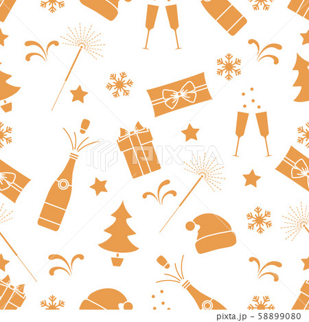 New Year 2020 Merry Christmas pattern gift, tree 58899080