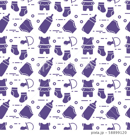 Newborn baby seamless pattern 58899120