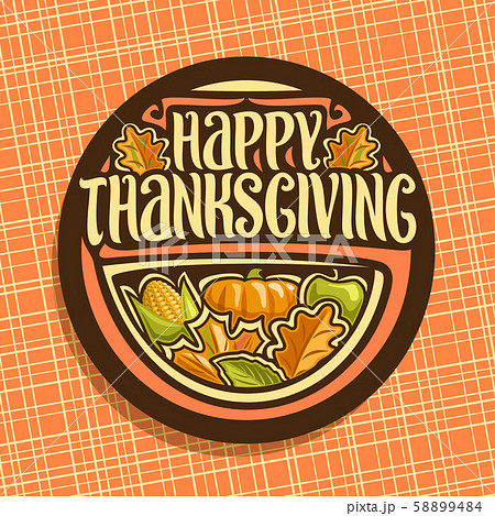 Vector logo for Thanksgiving Day 58899484