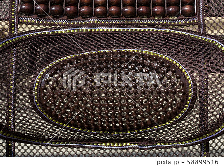 Wooden beads front car seat cover and chair. 58899516