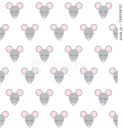 Vector seamless pattern of flat rat mouse face Vector seamless pattern of flat rat mouse face 58899650