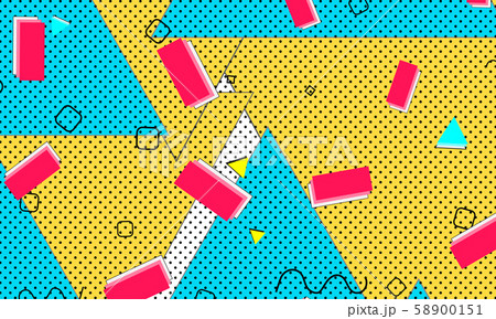 Summer Cartoon Design. Aqua Flat Background.  58900151