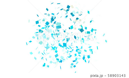 CGパーティクル 輪になって広がるスクエアの紙吹雪 CGパーティクル 輪になって広がるスクエアの紙吹雪 58903143